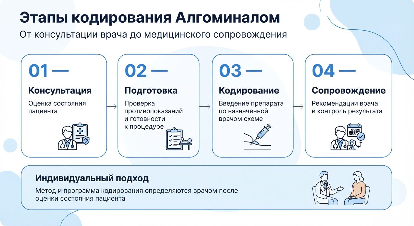 Кодирование препаратом «Алгоминал» в Лесосибирске инфографика