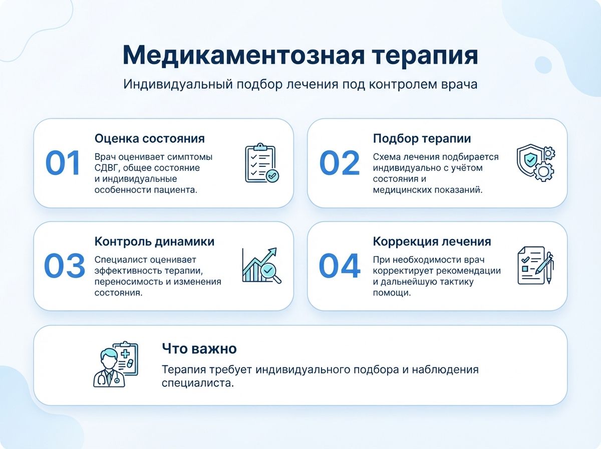 Лечение СДВГ в Лесосибирске у детей и взрослыхинфографика